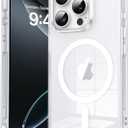 ivencase Magnetic for iPhone 16 Pro Case, Compatible with MagSafe, Military Grade Shockproof Anti-Scratch Slim Translucent Matte Phone Case for iPhone 16 Pro - Clear