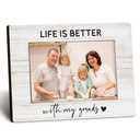 3 x Grandparent Picture Frame | 4" × 6" Photo Frame for Grandma & Grandpa, Desk Decor Gift