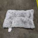 EHEYCIGA Fluffy Dog Crate Bed for Extra Large Dogs, Plush Faux Fur Pad, Calming Anti Anxiety XL Bed for Crate, Washable Soft Warm Dog Mat with Non-Slip Bottom, Grey (41.3 x 27.5)