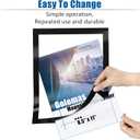 Magnetic Sign Holder, 8.5 x 11 Wall Mount Self Adhesive Document Display Frames, Double Sided Display for Glass Window (Black, 10pack)