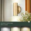 2-Light Wall Light, Brass Gold Wall Sconce, Indoor Up and Down Wall Lamp for Bedroom Bathroom Stair Entryway (1 Pack), WL4830-2W-BB