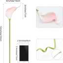 SITUMEIZI 24 PCS Pink Fake Flowers Artificial Calla Lily Silk Flowers Real Touch for Mother's Day Easter Home Kitchen Decor Wedding Bouquet Office Spring Decoration