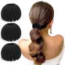 Bird Nest Magic Hair Clip, Birds Nest Hair Clips for Women, Birds Nest Hair Clip, Hair Accessories for Women Hair Bun Maker Ponytail Holders for Thick Thin Hair, Headbands for Women Non Slip (Black-3pcs)