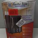 Comfort Zone Electric Portable Milkhouse Style Utility Space Heater with Adjustable Thermostat, Overheat Protection, and Safety Tip-Over Switch, Ideal for Garage or Greenhouse, 1,500W, CZ798BK (Black)
