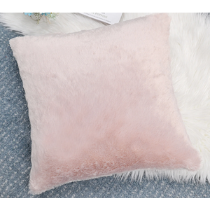 Home Soft Things Faux Fur Throw Pillow Cover 4 Piece Set-Peach Blush - 20" x 20"