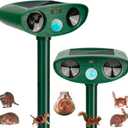 Solar Animal Repellent Ultrasonic, 2 Pack Cat Repellent Outdoor Deer Repellent Devices with Motion Sensor Animal Repeller to Repel Cat Deer Squirrel Rabbit Dog Skunk for Yard Lawn Garden