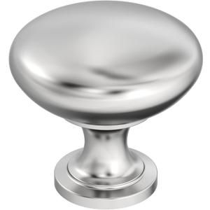 Amerock | Cabinet Knob | Polished Chrome | 1-1/4 inch (32 mm) Diameter | Edona | Drawer Knob | Cabinet Hardware (Pack of 1)