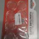 X-Protector Furniture Cups - 8 PCS 2.2" - Non Slip Furniture Pads for Hardwood Floors - Transparent Floor Protectors - Bed Stoppers to Prevent Sliding - Keep Furniture from Sliding on Floor! (Round)