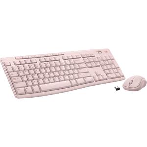 Logitech MK270 Wireless Keyboard and Mouse Combo for Windows, 2.4 GHz Wireless, Compact Mouse, 8 Multimedia and Shortcut Keys, 2-Year Battery Life, for PC, Laptop - Rose