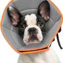 Dog Cone Collar M, Soft Cones for Large Medium Small Dogs,Adjustable Dog Cone Alternative to Stop Licking, Comfy Elizabethan Collar for After Surgery Wound Healing & Hot Spots Orange