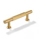 SALISENG- Gold Kitchen Cabinet Handles, Brushed Brass Dresser Drawer Pulls, 3 Inches Furniture Door Handles for Cupboard Bedroom Wardrobe (Arina). Count Unknown