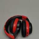 iClever BTH12 Kids Bluetooth Headphones,Colorful LED Lights,74/85dBA Safe Volume,85H Playtime,Fast Charging,Bluetooth 5.2,Over Ear Kids Headphones Wireles for iPad/Tablet/Airplane,Black/Red