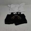 Leg Avenue Womens 2 Piece Edelweiss Velveteen Lederhosen and Peasant Top Set-sexy Oktoberfest Halloween Costume (Large, White/Black)