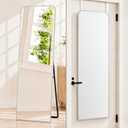 57x20" Full Length Mirror Floor Stand,Over the Door,Wall Mounted Silver