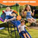 3-in-1 Kids Swing Set, Heavy-Duty A-Frame Swing Stand with Swing & Slide