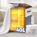 Towel Warmer, 40L Large Towel Warmer for Bathroom, Portable Towel HeaterBucket with Auto Shut Off, Electric Hot Towel for Spa,Blanket,Baby,Bathrobe,Oversized Towels (Gray/Beige)