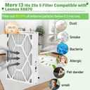 3 Packs,X6670 16x 25x 5 Merv 13 Filter Compatible with Lennox X6670,HCF16-11,HCF16-10,HCC16-28 and Honeywell FC100A1029, Foldable Design (Actual Size: 15.75 x 24.75 x 4.38in)