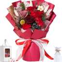 Emibele Flowers for Delivery Prime, Preserved Flowers Bouquets, Eternal Red Roses Last 3 to 5 Years, Birthday Anniversary Graduation Valentines Mother's Day Flower Gifts for Women Her Wife Mom Grandma