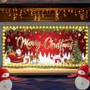 YLOLUL Led Christmas Garage Door Cover 6 x 13 ft Large Hanging Backdrop Door Banner with Light Merry Christmas Garage Wall Decorations for Outdoor Holiday