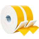 Yotache White Foam Weather Stripping 2" x1/4", Self Stick High Density Closed Cell Foam Rubber Insulation Tape, Total 13 Feet Long