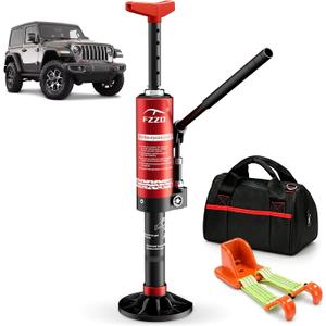 Portable Hydraulic Jack with Lift Mate, 4x4 Off Road Jack for SUV ATV UTV | 12"-44.7" Adjustable Lift Range, 0-30° Tilt-Adaptive Design, Portable Storage Bag