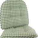 Non-Slip Chair Cushions, Assembled in USA, U-Shaped Skid-Proof Seat Pads for Dining Room, Kitchen, Office, 15"x16", 2 Pack