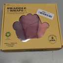 Bublo Baby Newborn Swaddle Sleep Sacks - Infant 0-3 Months, Swaddles for Newborns Baby Girls Boys, 100% Organic Cotton Nursery Swaddling Blankets (3-Pack) (Taupe-mauve-peach)