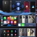 Wireless CarPlay Adapter AI Box for iPhone & Android Auto YouTube & Netflix Support, TF Card Offline Playback, Plug and Play, Wired to Wireless Conversion, Stable 5.8GHz WiFi & Bluetooth 5.3