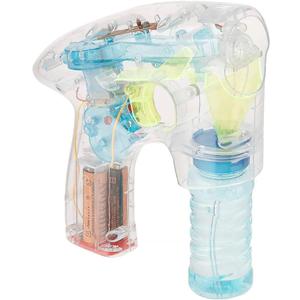 Rhode Island Novelty Light-Up LED Transparent Bubble Gun (Colors May Vary)
