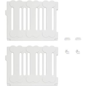 2-Panel Add-On Set | Fits 4/6/8/10 Panel Harbor Dog Playpens  Lightweight Premium HDPE Panels with Connectors (White)