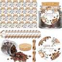 24 Sets Love Is Brewing Bridal Shower Party Favors Coffee Themed Bridal Shower Party Favors for Guests 3.4 oz Small Glass Bottles with Cork Lid Twine Labels Storage Wedding Gift