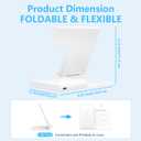 Charging Station for Multiple Devices Apple, Foldable 3 in 1 Wireless Charger for iPhone 16/15/14/13/12/Pro/Max/Plus, Apple Watch 10/9/Ultra/8/7/6/5/4/3/2/SE & AirPods 4/3/2/Pro (White)
