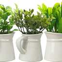 Cutepet 3 Pack Artificial Plants Small Fake Plants, Mini Faux Plants Indoor/Outdoor Potted Plant,Artificial Greenery for Home Office Bathroom Table Decoration