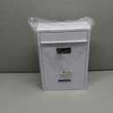 KYODOLED Locking Wall Mount Mailbox, Mail Boxes with Combination Lock for Outside, Security Cash Key Letter Drop Box with Code for House Office School,12.4H x 8.54L x 3.35W Inches, White