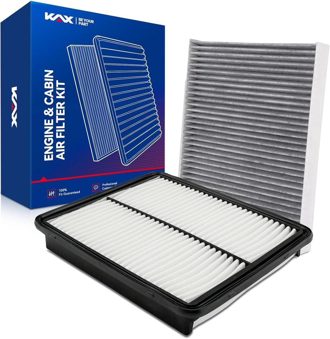 KAX Engine & Cabin Air Filter Kit, Replacement for Kia Sorento 2011-2013, Hyundai Santa Fe 2010 (To 12/08/2010), Replace# CA10881 CF11664