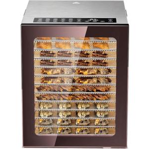 Food Dehydrator, 12-Tray Stainless Steel, 850W Electric Dehydrator Machine with 10 Presets, 48H Timer & Precision Temp Control (95F-165F), Digital Food Dryer for Home, Dog Treats, Meats & Veggies