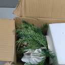 DILATATA 12-inch White Christmas Table Centerpiece with 5" Glitter Magnolia Flower and White Berries Fir Greenery Artificial Floral Centerpiece