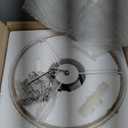 Livex Lighting 52135-92 Meridian Collection 3-Light Semi Flush Mount Ceiling Fixture with Oatmeal Color Fabric Hardback Drum Shade and Satin White Diffuser, English Bronze