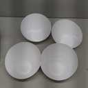 Goodluck 5 Pack White Plastic Serving Bowls for Party - 20 OZ Angled Disposable Serving Bowls for Wedding Party Chip, Candy, Salad & Fruit