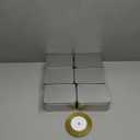 Coobbar Empty Metal Tins Box with Lid,6 Pack Metal Tins Cans Storage Container for Treats, Gifts, Candle, Favors and Crafts, Silver(4.9 x 3.7 x 2.3 Inches)