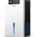 Dehumidifier, 98 OZ Dehumidifiers for Home (1000sq.ft), Dehumidifier with Air Filter, Tank with Drain Hose, Sleep Mode and Auto Shut Off, Dehumidifiers for Basement Bathroom, 7-Color LED Light, Silver