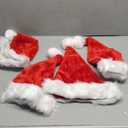 AIHANCH Plush Santa Hat Adult, Unisex Christmas Hat, Extra Thicken Velvet Santa Hats for Christmas Party Supplies (Red-4 Pack)