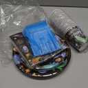 168PCS Space Dinosaurs Astronauts Party Supllies for Boys Cartoon Dino Birthday Party Decorations Dinosaur Planet Plates Cups Napkins for Kids Baby Shower Dino Lover-24 Guests