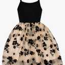 Toddler Tutu Dress Little Girl Sleeveless Summer Knit Outfit Tulle Flower Princess Birthday Party Dresses, 2-3 Y