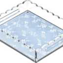 GRAHAM DESIGN 10x12 Rectangular Scalloped Acrylic Tray with Handles & Magnetic Mat – Clear Decorative Serving Tray, Vanity Organizer & Photo Display, Anti-Slip Coffee Table Decor Gift