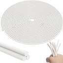 moonoom 32.8Ft Foam Silicone Backer Rod, White Crack Caulk Saver, Concrete Expansion Joint Filler for Wall Tile Gaps Joints Filling and Sealing (1/4 Inch)