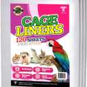 T TORTO9 Bird Cage Liner - 120 Paper Sheets, 20" x 18", 2.9 lb - Ideal for Pet Habitats, Bulk Pack for Long-Lasting Use, Newsprint Texture, Convenient Parcel Packaging