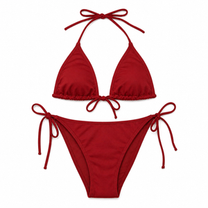 ZAFUL Women's Bikini High Cut Two Piece Swimsuit Bathing Suits (Medium, 1-Plum Pie)