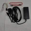 SATA/PATA/IDE Hard Drive to USB 2.0 Adapter Converter Cable for 2.5" 3.5" Hard Disk HDD SSD with External AC Power Supply, Compatible with All Computer System PC Desktop Laptop