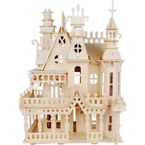NWFashion Wooden Dream Dollhouse DIY Kits 3D Puzzle for Christmas Party Halloween House (Dream House)